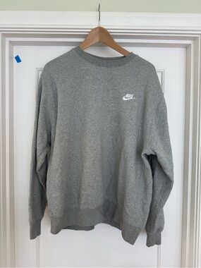Nike Grey Crewneck Sweatshirt with White Logo